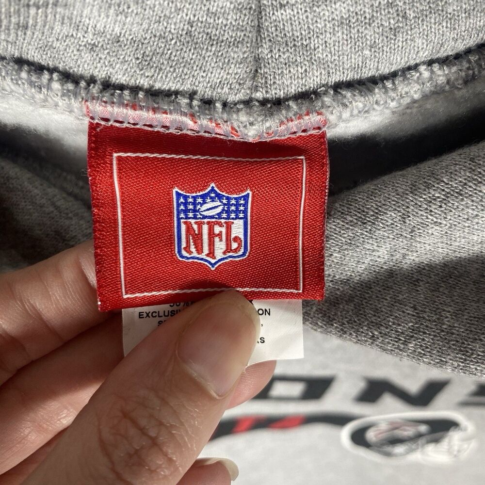 VF Imagewear Atlanta Falcons NFL Mens Gray Hoodie Sweatshirt Large K642 - Picture 4 of 8